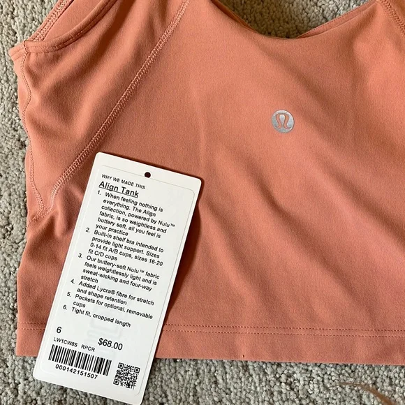 NEVER WORN LULU ALIGN TANK!! - Picture 4 of 5